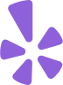 Purple star-like shape with five segments on a white background.